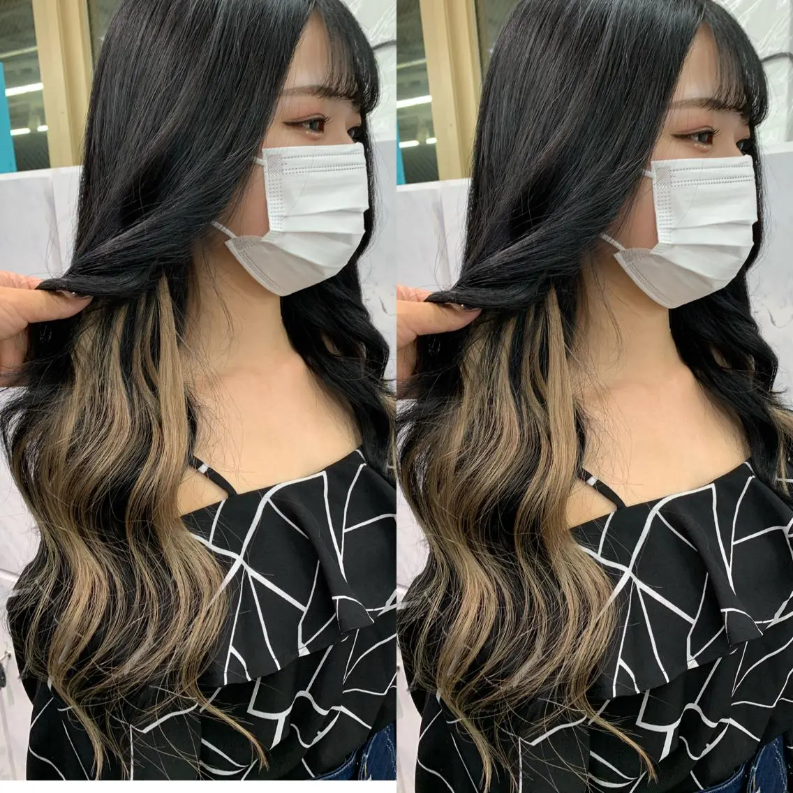 ロング プルエクステ エクステ ヘアカラー エクステ プルエクステ 🖤MIYUのヘアスタイル