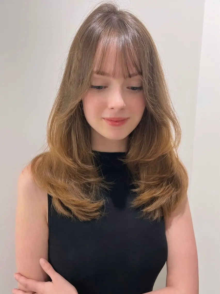 セミロング ボブ レイヤーカット 新宿❤︎ヘアセット ♡YUME🍀のヘアスタイル