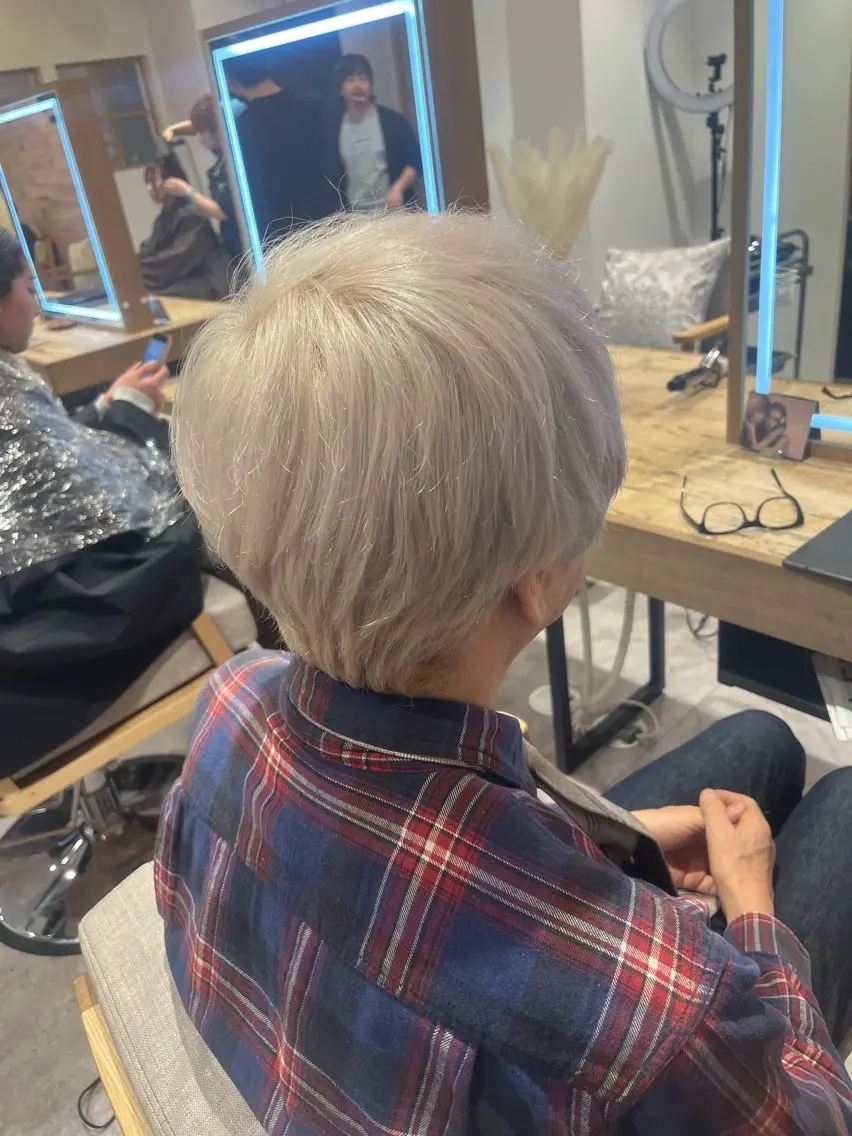 ショート メンズ ヘアカラー トリートメント mio/⭐︎ ブリーチ指名No.1のヘアスタイル