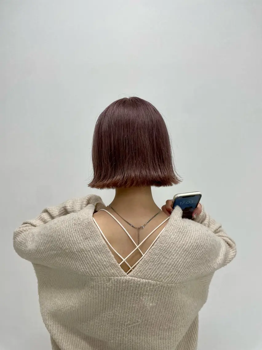 ミディアム カラー ヘアカラー トリートメント ケアパーマ/ケアブリ ーチdaisukeのヘアスタイル
