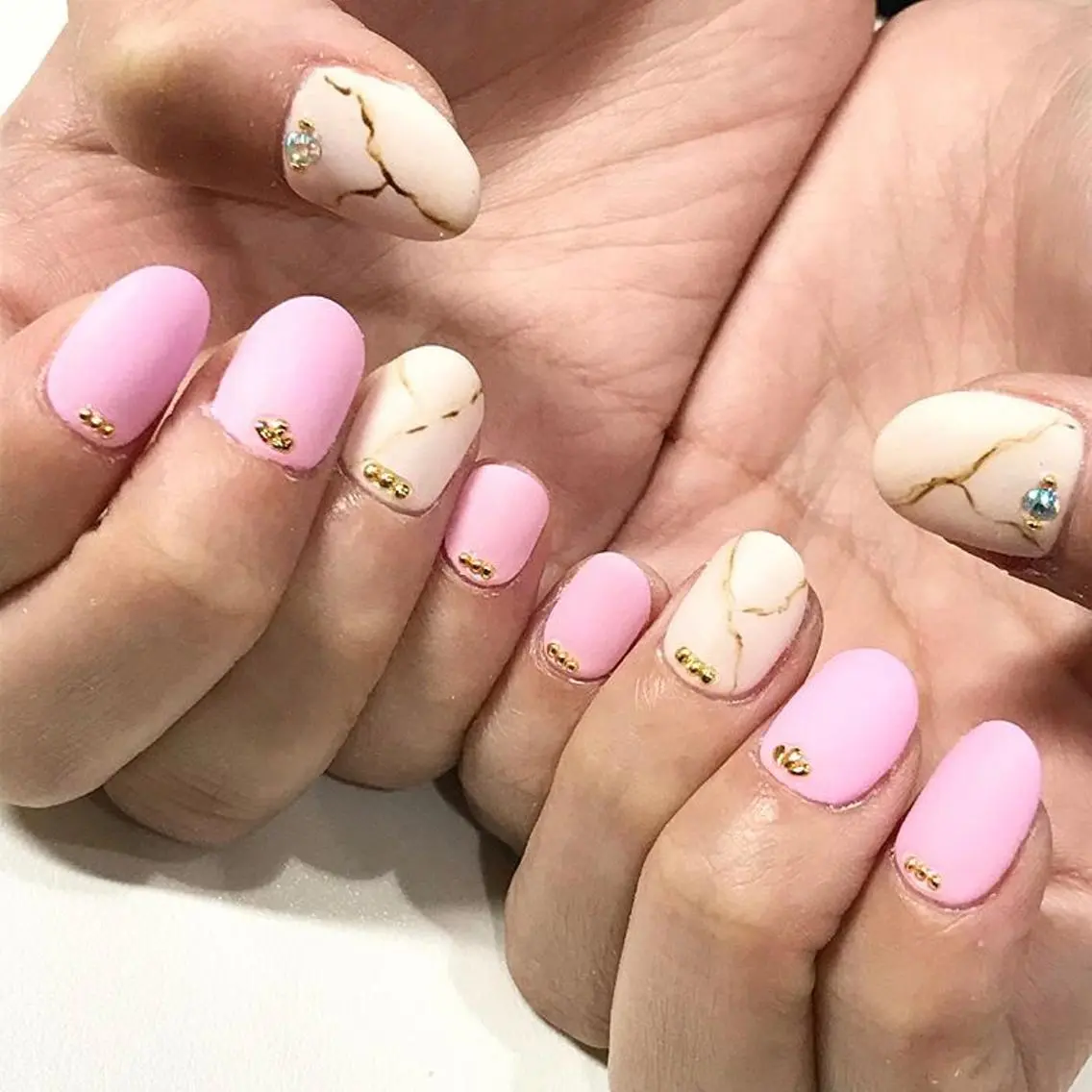 ネイル 渋谷／チップ長さ出し 👑アプレgel-xのネイルデザイン