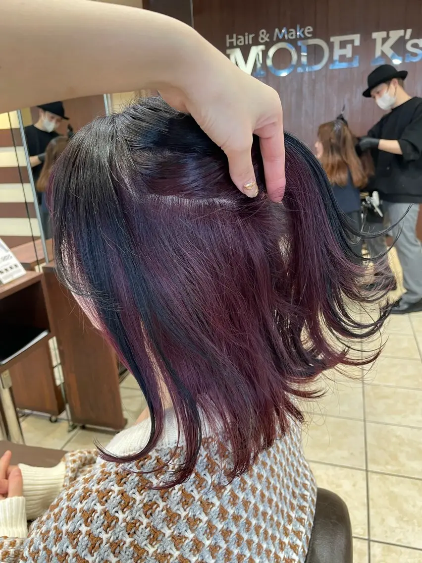セミロング カラー ヘアカラー トリートメント 桑田 新菜のヘアスタイル