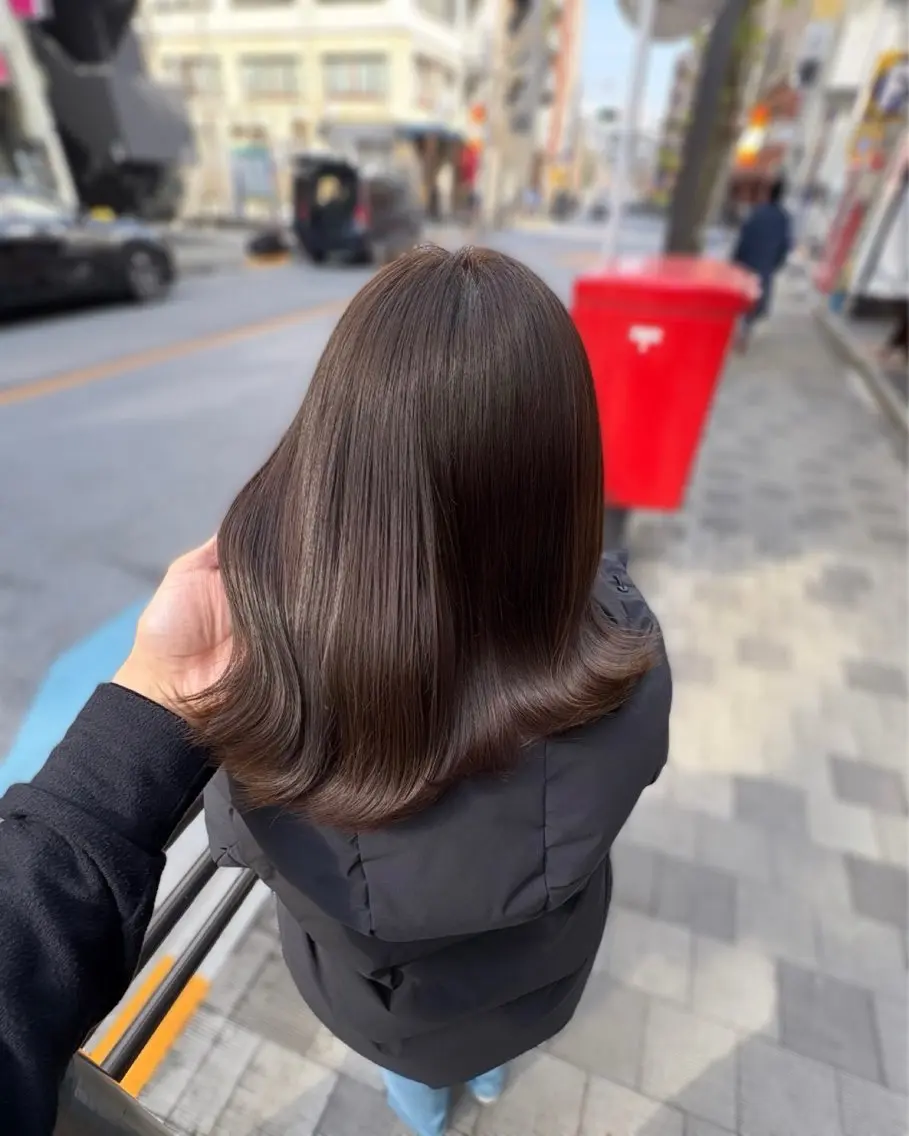 ミディアム カラー ヘアカラー トリートメント mai @ma_____iiのヘアスタイル