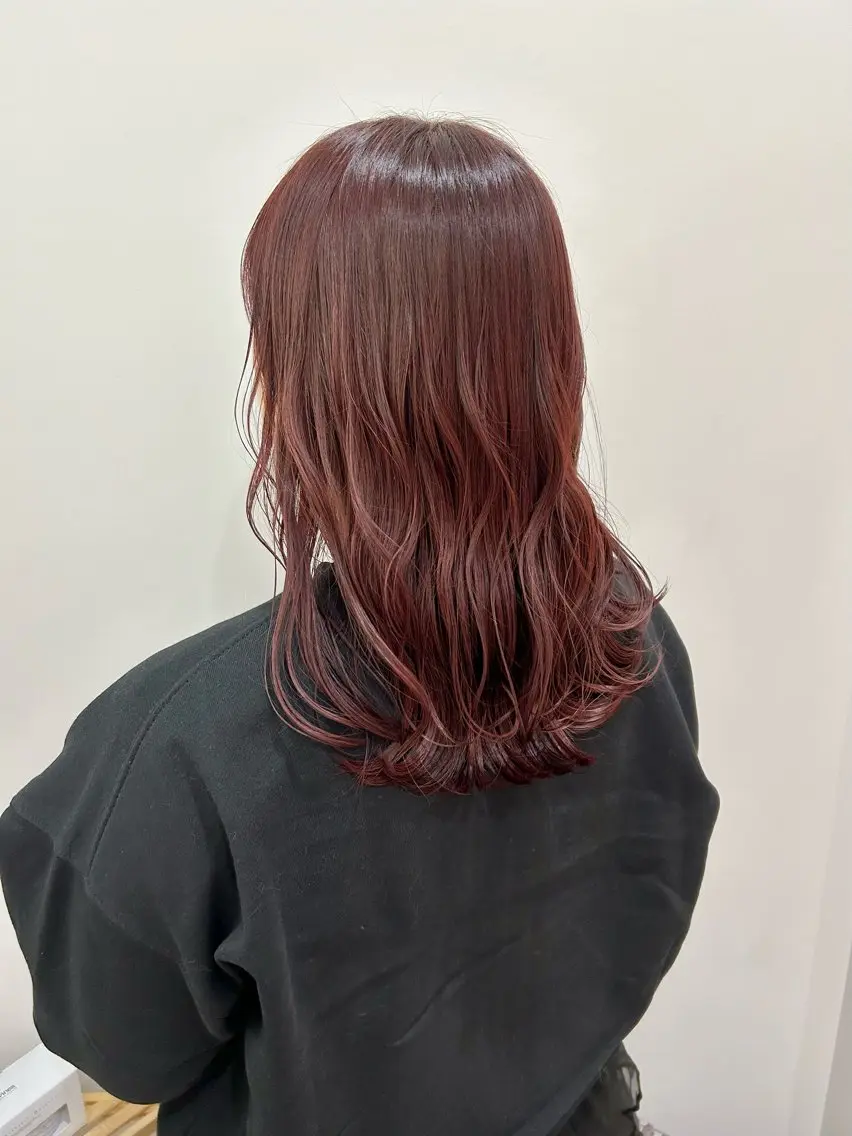 ブリーチなし◎ 暖色カラー 【 カット + ダブルカラー +トリートメント 】の写真