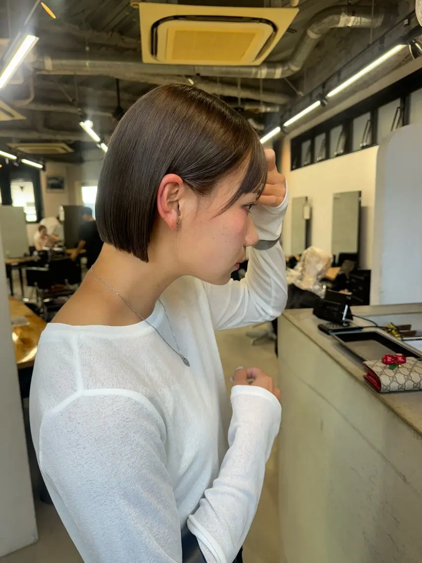 ショート カット ヘアカラー トリートメント Rico / bob/グレージュのヘアスタイル