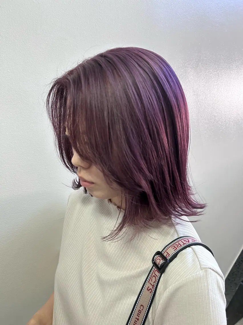 ミディアム カラー カット ヘアカラー トリートメント ダブルカラー/ 艶髪/SHISEIのヘアスタイル