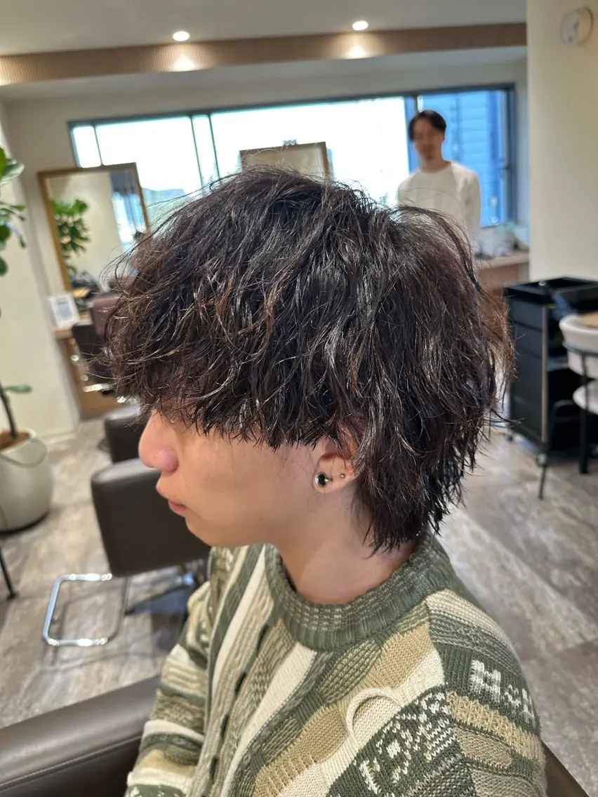 パーマ メンズ カット パーマ 【メンズパーマ】比嘉 啓人のヘアスタイル