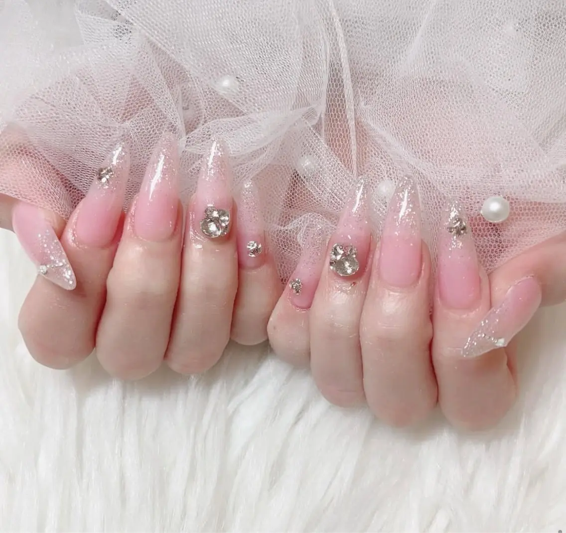ネイル アートネイル フラワーネイル フレンチネイル ジェルネイル グラデーション ハンドネイル Ryu Nail NekoChanのネイルデザイン