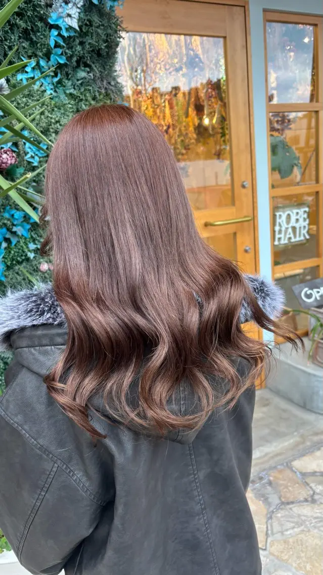 ロング カラー ブリーチ ブラウンカラー 透明感カラー 韓国風ヘア ヘアカラー ROBE HAIR /愛里咲のヘアスタイル