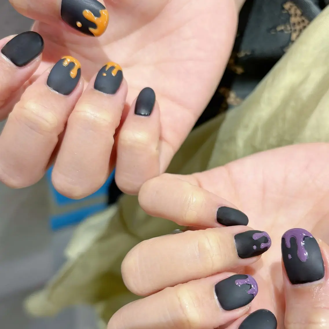 ネイル ハロウィン 持ち込み Ayu ‪ꕤ︎︎｡°⋆のネイルデザイン