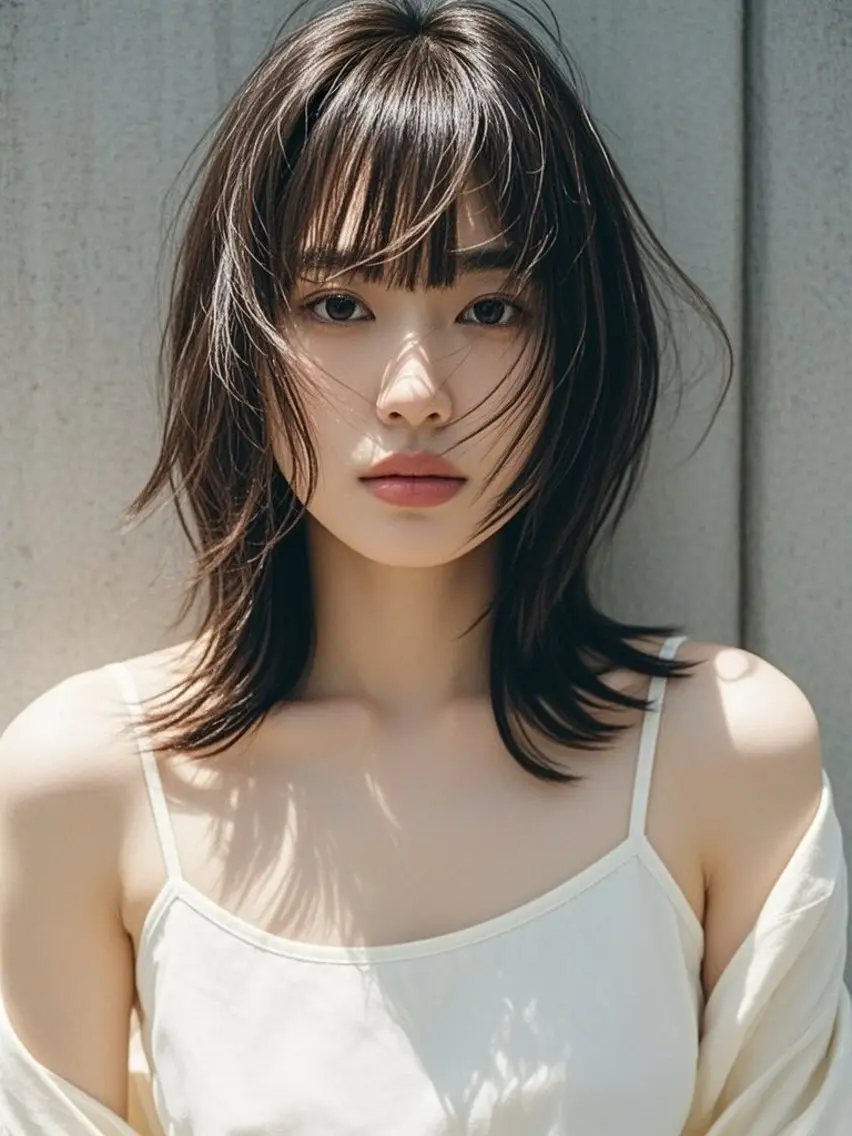 セミロング ショートボブ セミロングパーマ アッシュ ボブ くびれヘア カット ヘアカラー トリートメント ウルフカット 811 大阪梅田 ウルフのヘアスタイル
