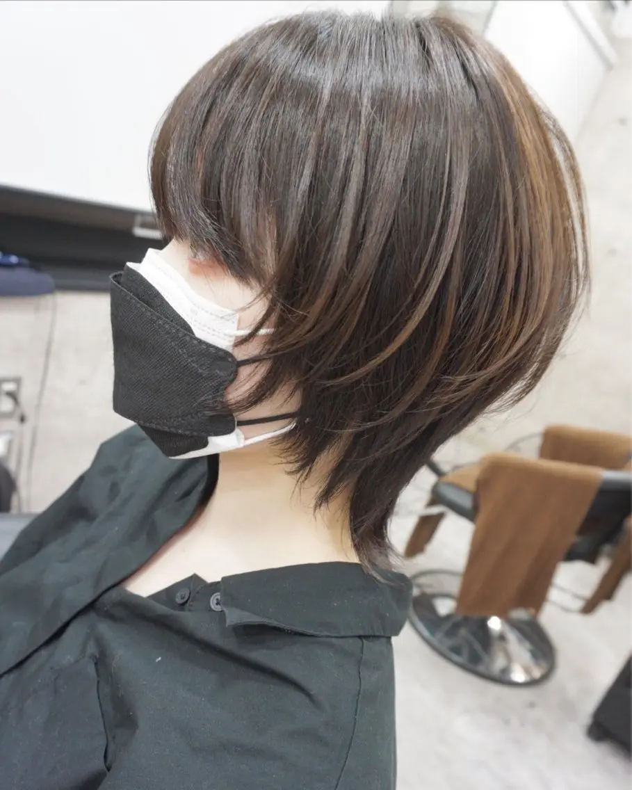 ショート 顔まわりレイヤー レイヤーカット ショートヘア ウルフカット カット hair teria ryu 大塚のヘアスタイル