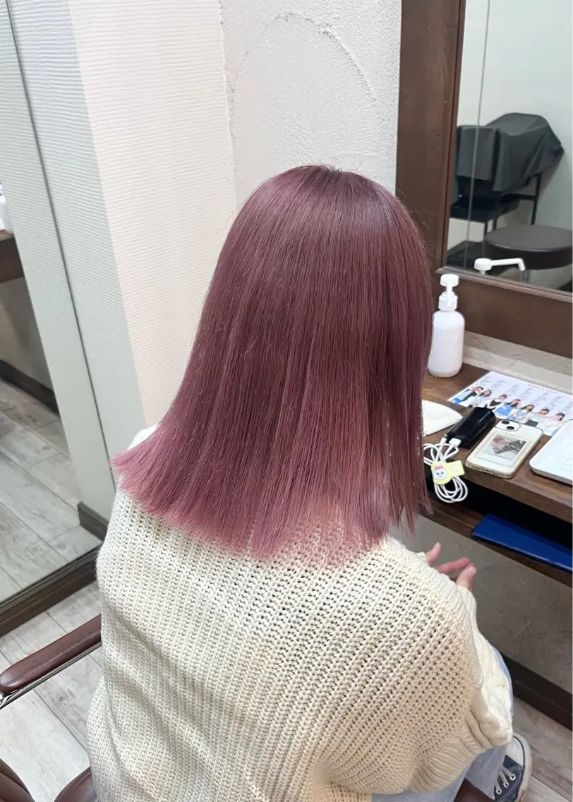 ミディアム カラー 村田梨乃/ minim hairのヘアスタイル