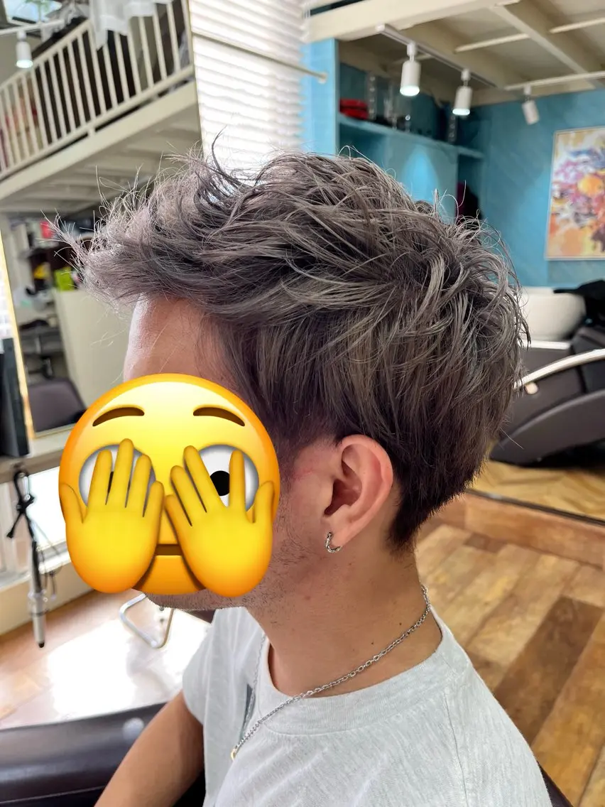 カラー ダブルカラー シルバー カット ヘアカラー トリートメント 嘉手納美容室 ルアナエヴァのヘアスタイル