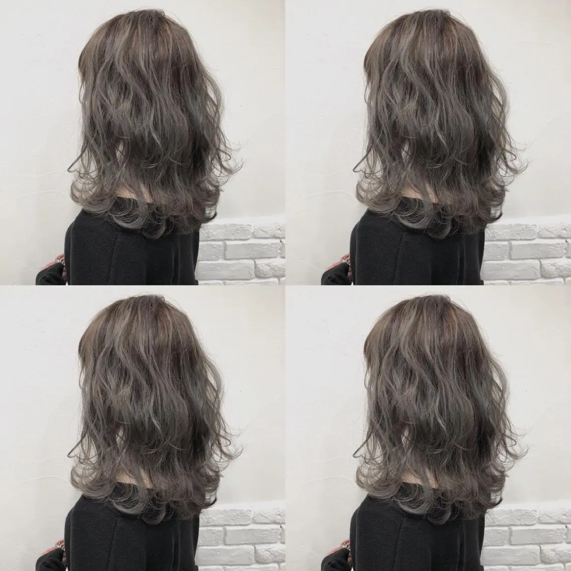 ミディアム カラー ヘアアレンジ メンズ キッズ カット ヘアカラー トリートメント 💟Chloe原宿店 🩶ハイトーンのヘアスタイル