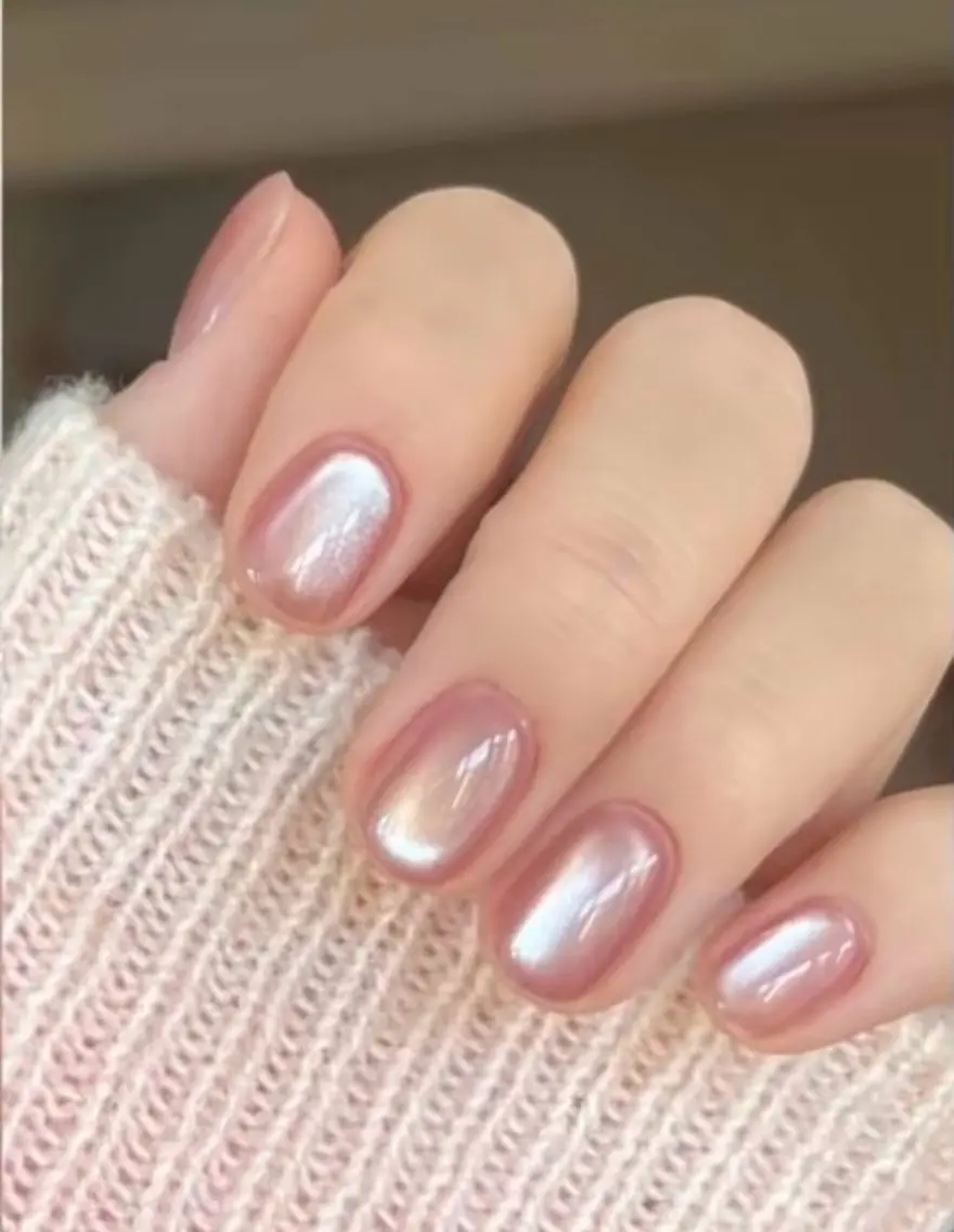 ネイル フレンチネイル ラメ(グリッター) ラメグラデーション マグネットネイル 持ち込み Unicorn Nail原宿表参道のネイルデザイン