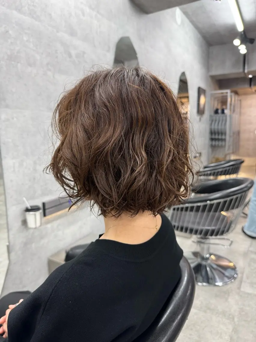 カット➕ケアパーマ🌀(シャンプーブロー代込み)ショートからボブの方! ミニモ学割の写真