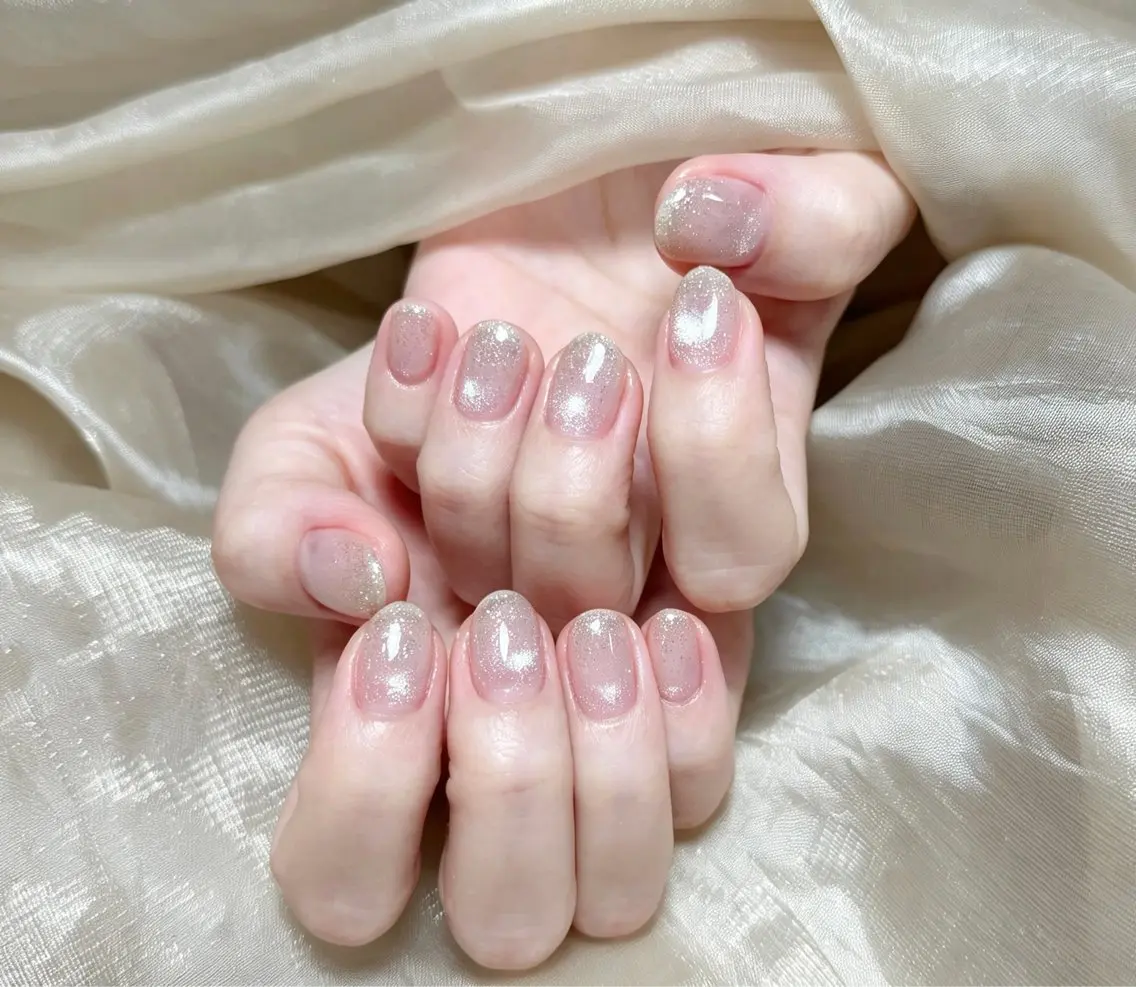ネイル チークネイル 長さ出し フレンチネイル ジェルネイル 韓国ネイル ハンドネイル Lucky Nail Salon❶のネイルデザイン
