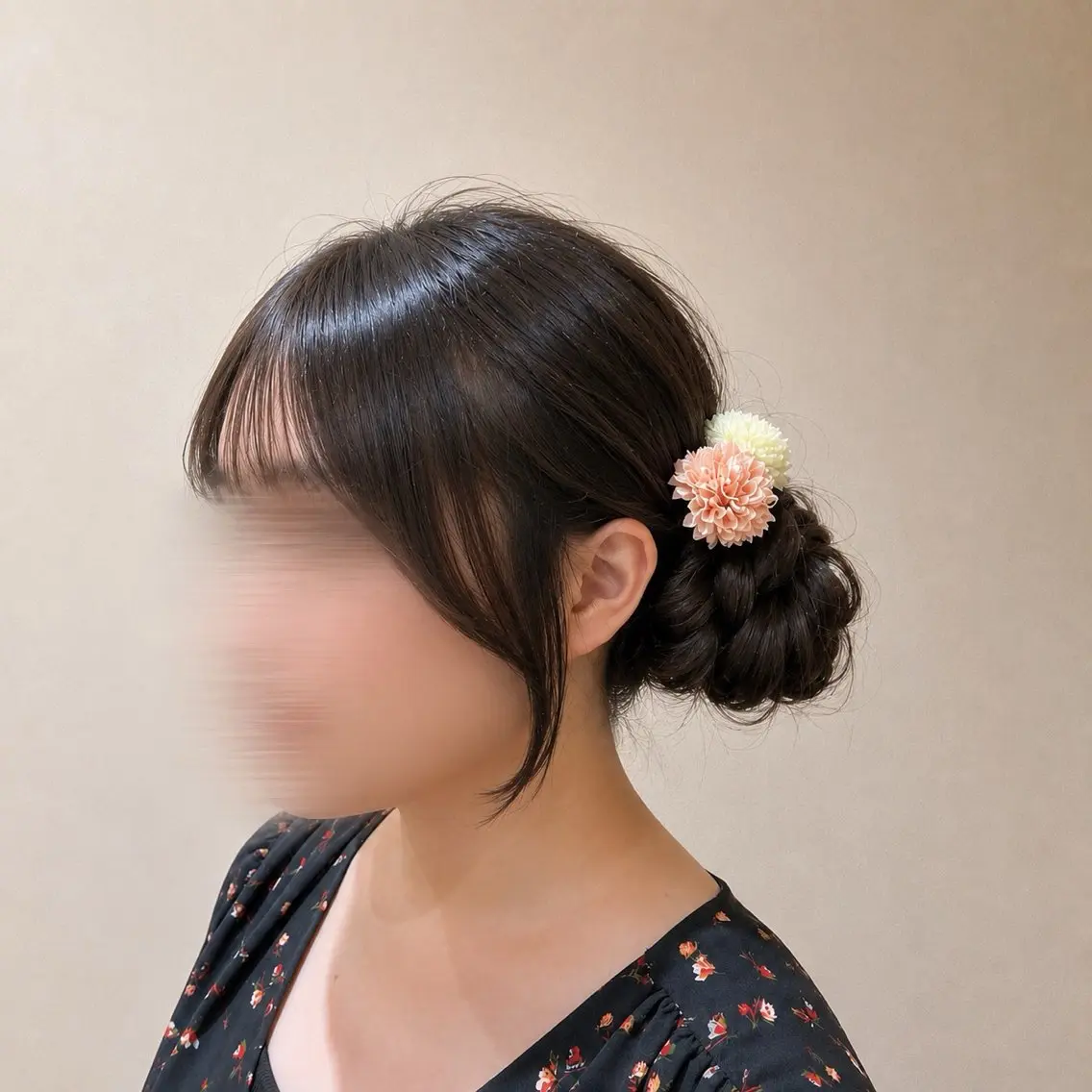 セミロング ヘアアレンジ 山口 寧々のヘアスタイル