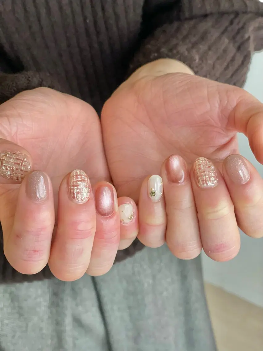 ネイル ツイードネイル co_ nailのネイルデザイン