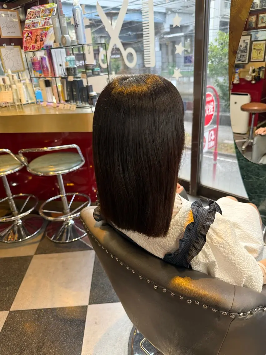 切りっぱなしワンレングスの写真