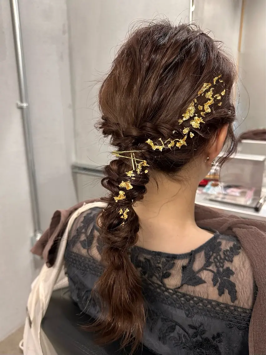 セミロング カラー パーマ ヘアアレンジ メンズ キッズ 子どものヘアアレンジ #tag 稗田綾加のヘアスタイル