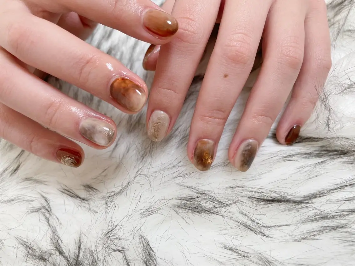ネイル ジェルネイル 韓国ネイル メンズネイル パラジェル kiki nail たまプラーザのネイルデザイン