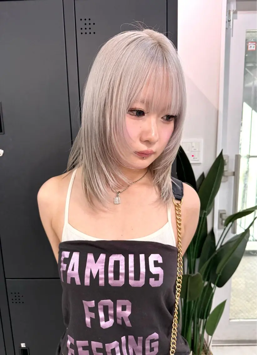 カラー ヘアカラー トリートメント ヘアセット レン🎨ハイトーン/ ブロンド🎨渋谷のヘアスタイル