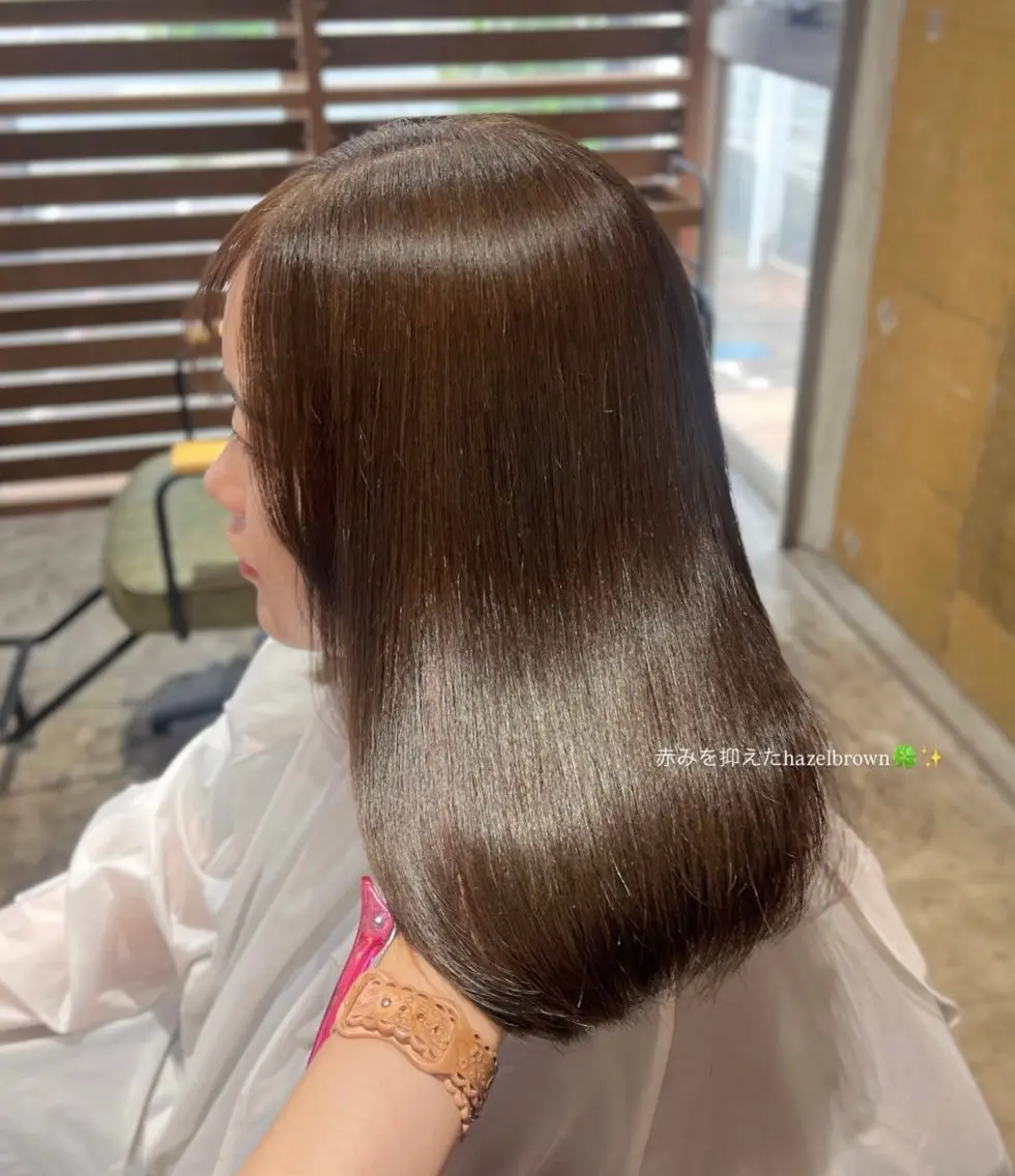 ミディアム カラー ベージュカラー ブリーチ ブルーカラー ブラウンカラー ダブルカラー Blanco Color&Careのヘアスタイル