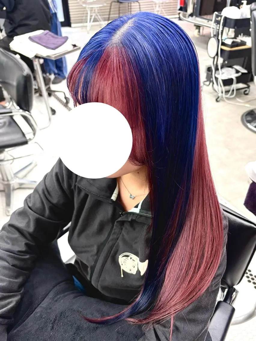 ロング カラー ブリーチ デザインカラー 内山 あすかのヘアスタイル