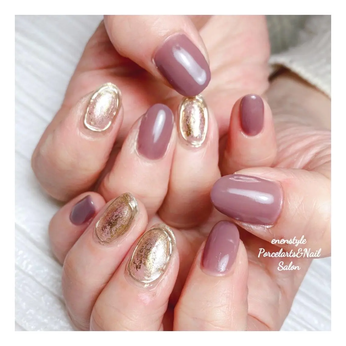 ミディアム ネイル 🐾enen style 🐾のネイルデザイン