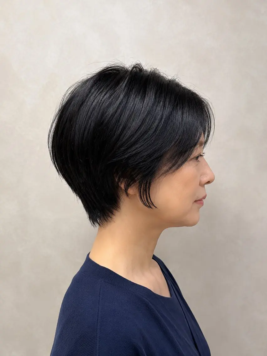 ショート ショートヘア ショート特化/ 白髪ぼかし/太田黒のヘアスタイル