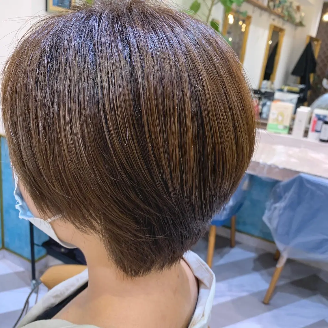 ショート カット トリートメント 顔周り/ブリーチなし /縮毛矯正🫧伊勢のヘアスタイル