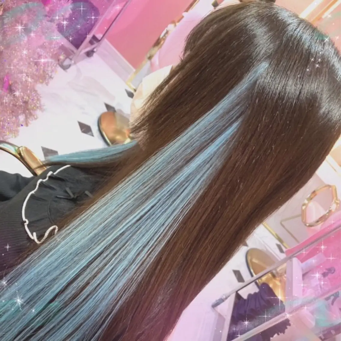 ロング カラー カット エクステ ヘアセット ビューティサロン ミルクのヘアスタイル
