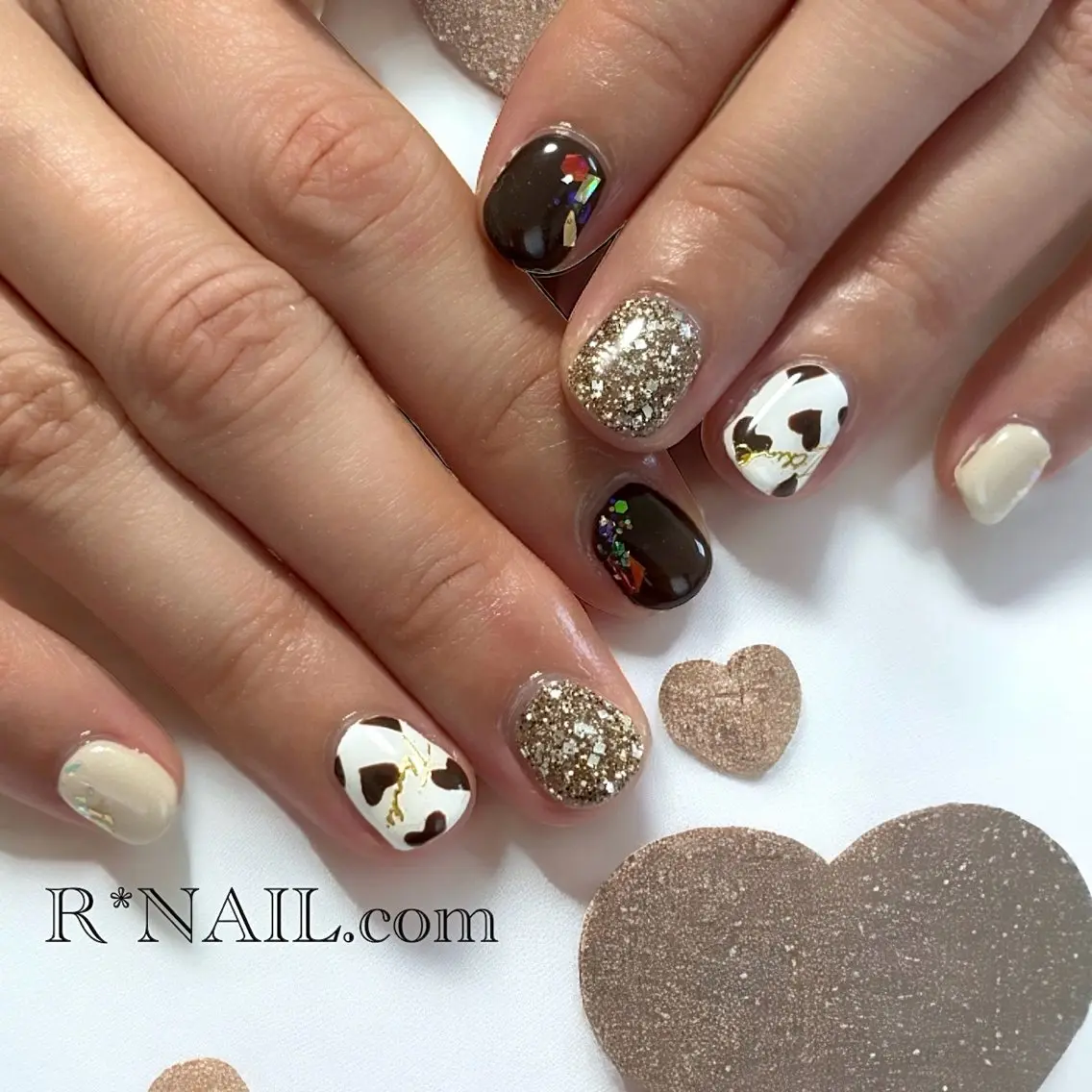 ネイル キラキラネイル バレンタイン 冬ネイル ハンドネイル R*NAIL .comのネイルデザイン