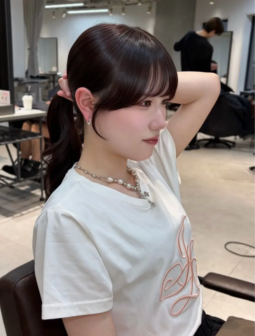 カラー ヘアアレンジ 透明感カラー 学生 カット ヘアカラー トリートメント 似合わせ顔まわり カット💛森尾真由美のヘアスタイル