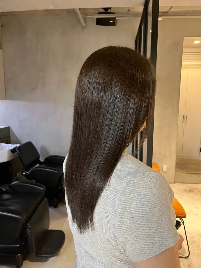 カラー ベージュカラー ブリーチ ブリーチなしカラー オリーブベージュ ちせ/ 透明感カラー /elima調布のヘアスタイル