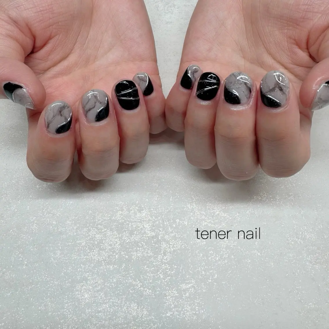 ネイル 大理石ネイル(マーブル) ハンドネイル テネルネイル tener nailのネイルデザイン