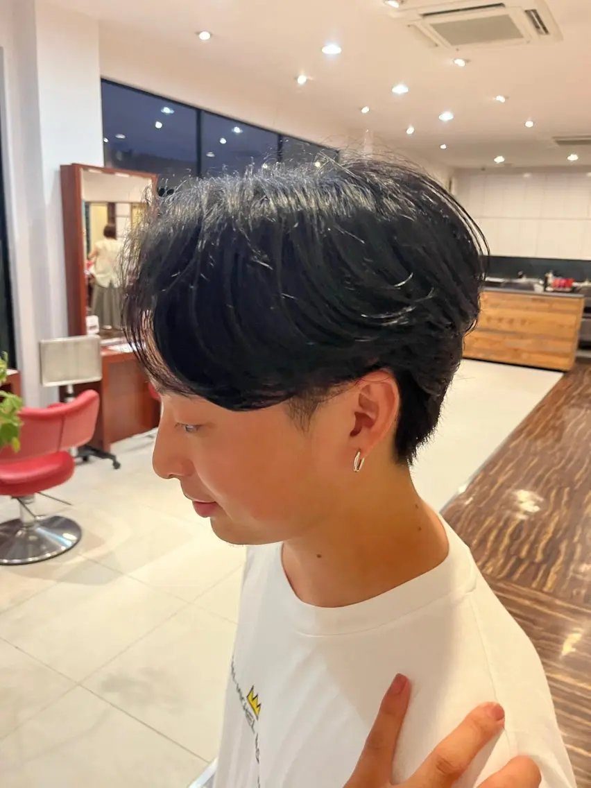 パーマ メンズ メンズパーマ ニュアンスパーマ カット 野呂 育摩のヘアスタイル