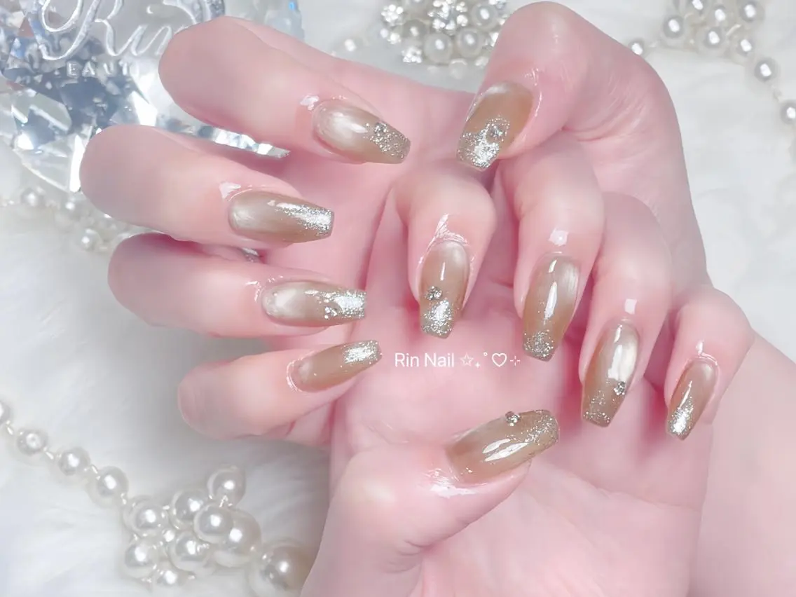 ネイル キッズ メンズ べっ甲ネイル チークネイル フラッシュネイル フラワーネイル フットネイル ハンドネイル Rin Nail Shinokuboのネイルデザイン