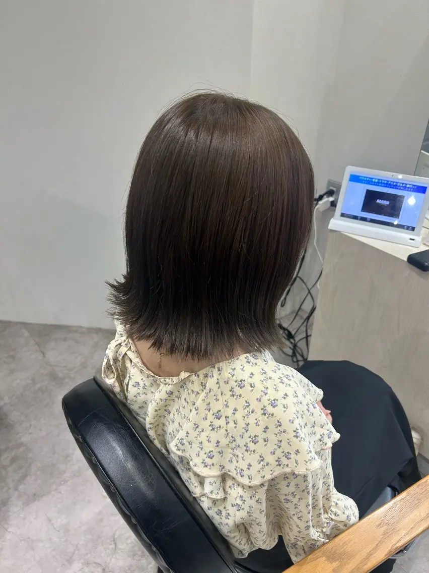 ミディアム カラー ヘアアレンジ ボブ ヘアカラー ボブ /ニュアンス/ satomi🧸💖のヘアスタイル