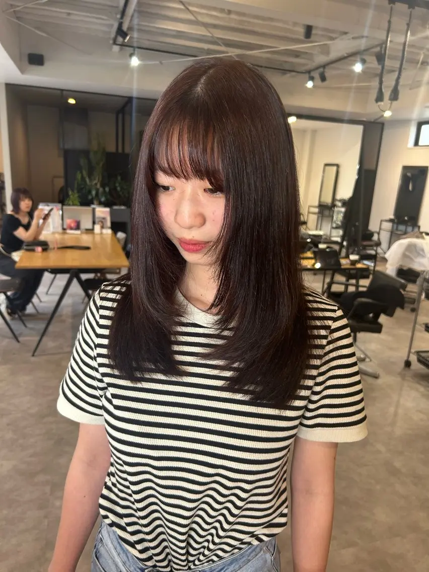 ロング カラー カット ヘアカラー トリートメント 宮下 功のヘアスタイル