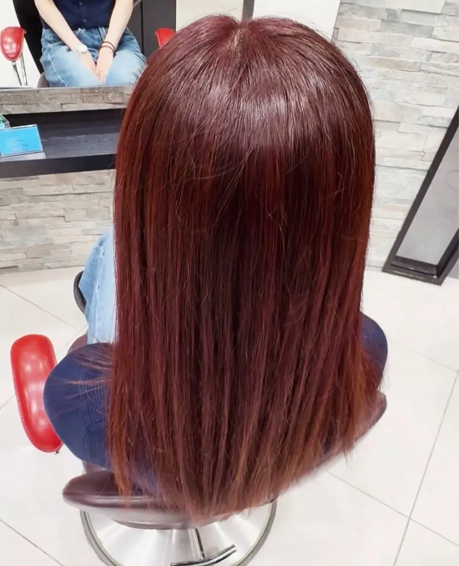 セミロング カラー 矢口 将旭のヘアスタイル