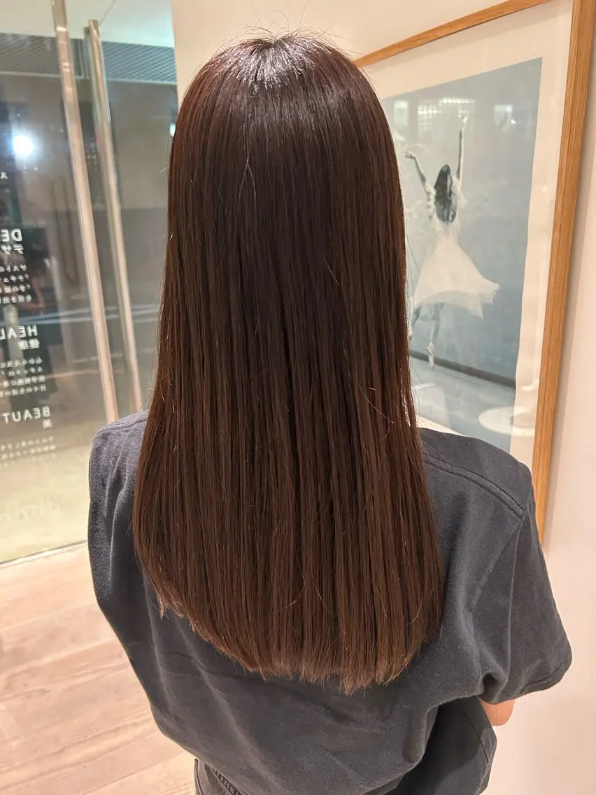 ロング パーマ 縮毛矯正 THREE byKEEPのヘアスタイル