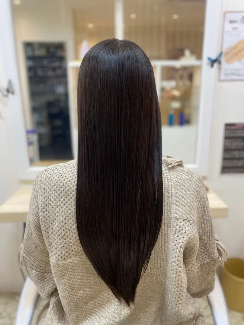 ロング 髪質改善 トリートメント かしわや かなえのヘアスタイル