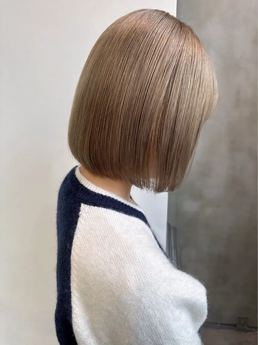 ミディアム ヘアカラー トリートメント カラー/ダブルカラー グレイカラー椿こはなのヘアスタイル