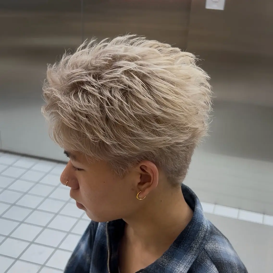 ショート カラー メンズ ヘアカラー fifth ひなたのヘアスタイル