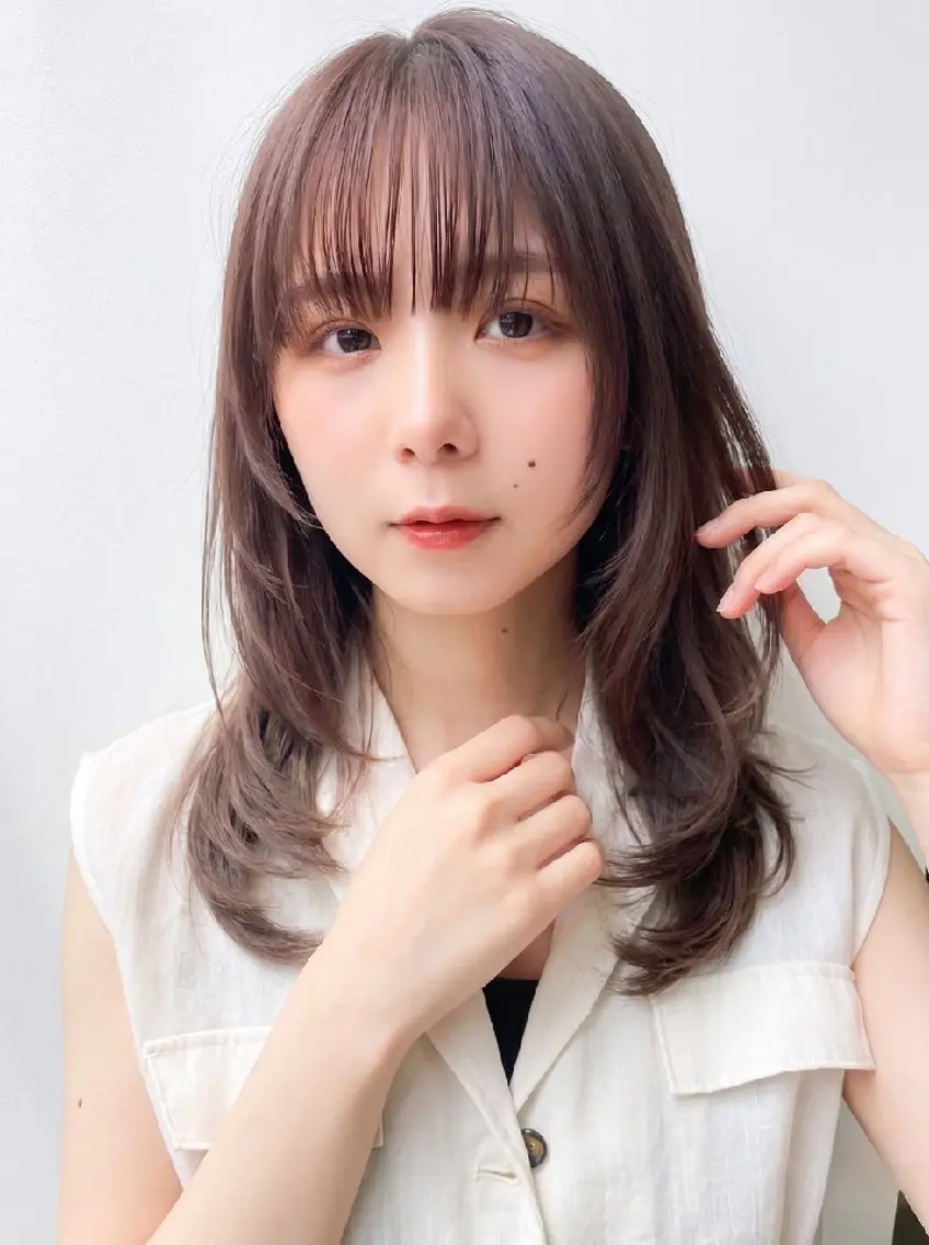 ロング レイヤーカット 齋藤大貴のヘアスタイル