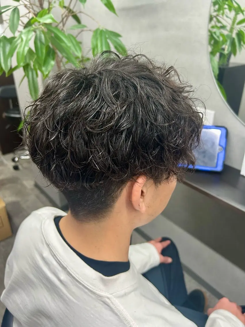 ミディアム パーマ メンズ カット パーマ ♦️お任せ美容師♦️ ★ヤマフジ★のヘアスタイル