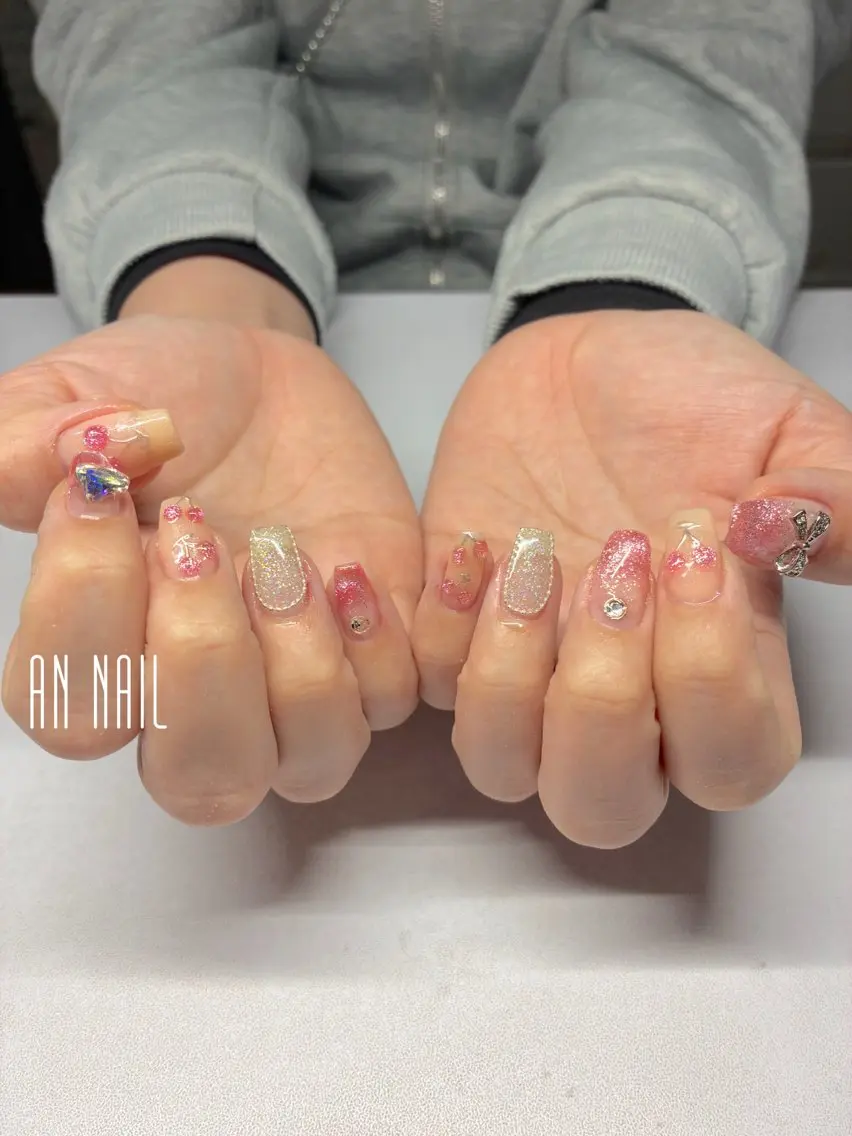 ネイル マグネットネイル 持ち込み ハンドネイル AN Nailのネイルデザイン